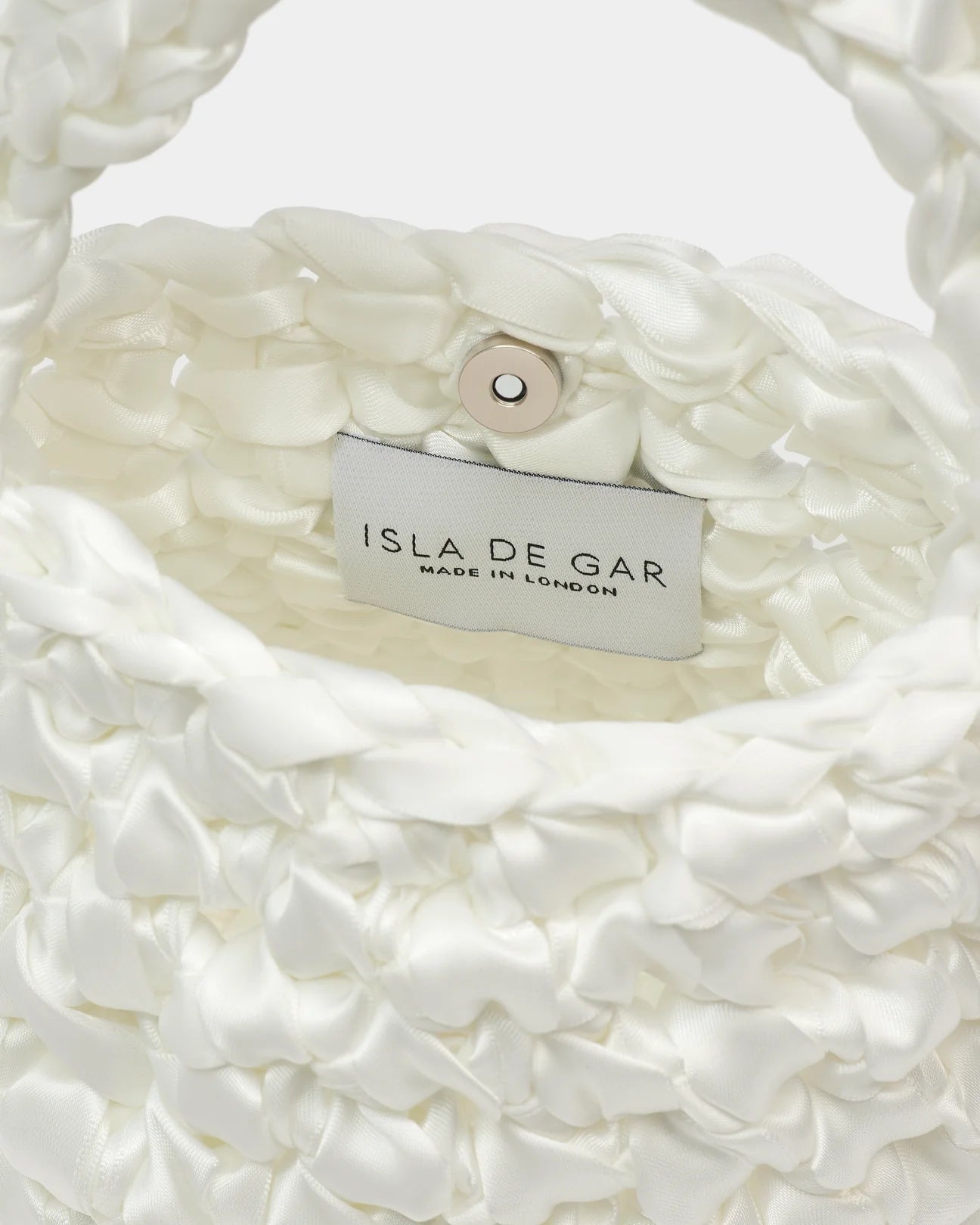 Hive bridal handbag in bright white