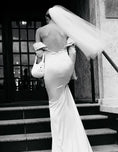 Load image into Gallery viewer, bride wearing Hive bridal handbag in bright white
