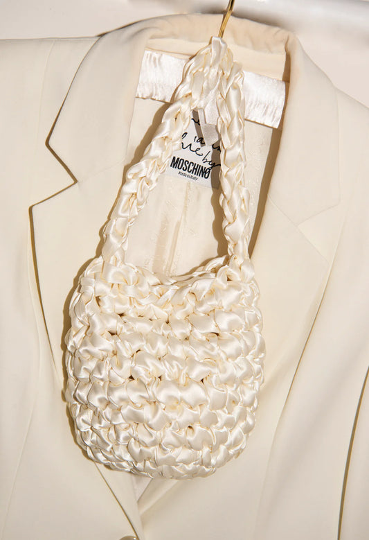 hive bridal handbag in ivory with bridal blazer