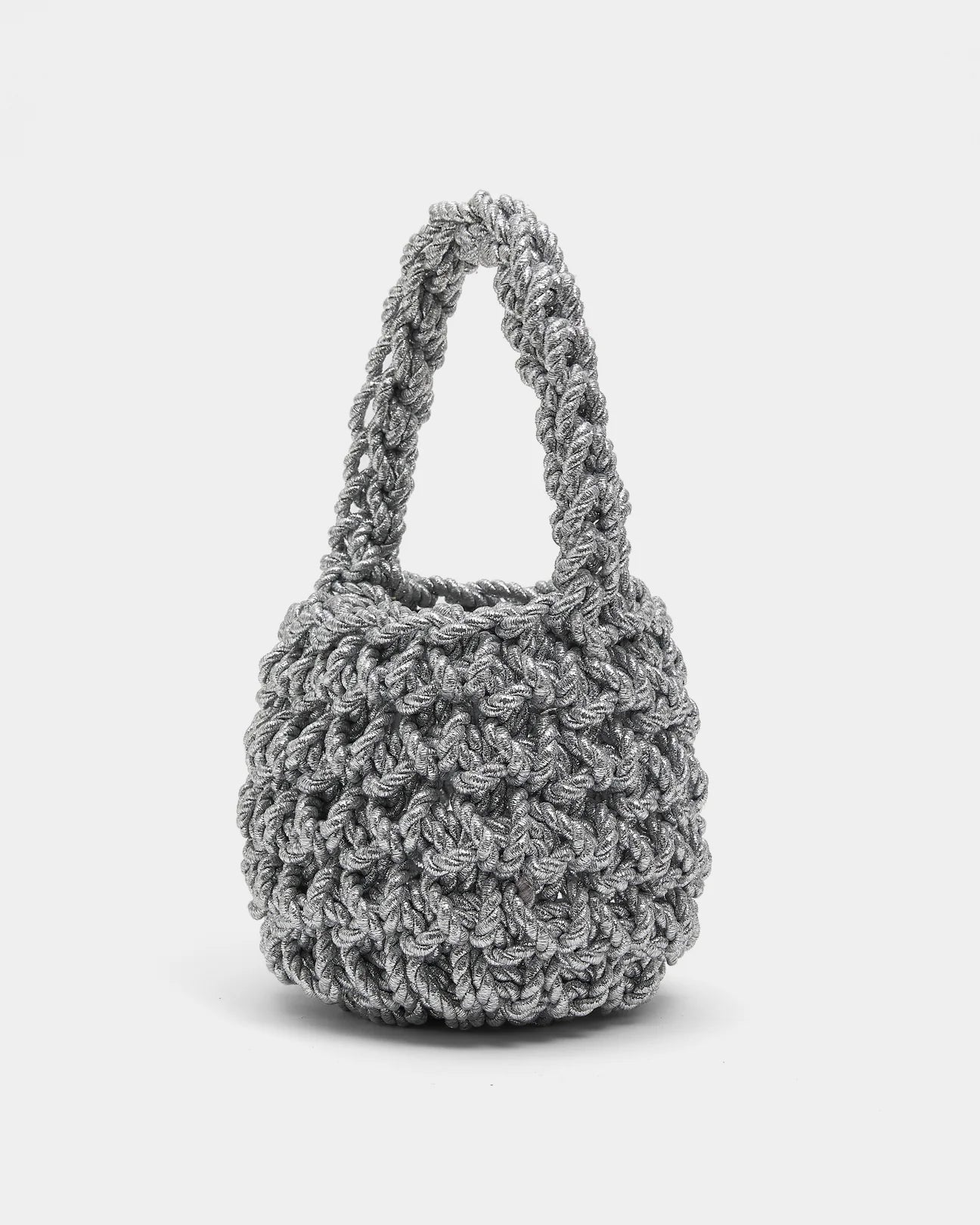 hive metallic bridal handbag in silver