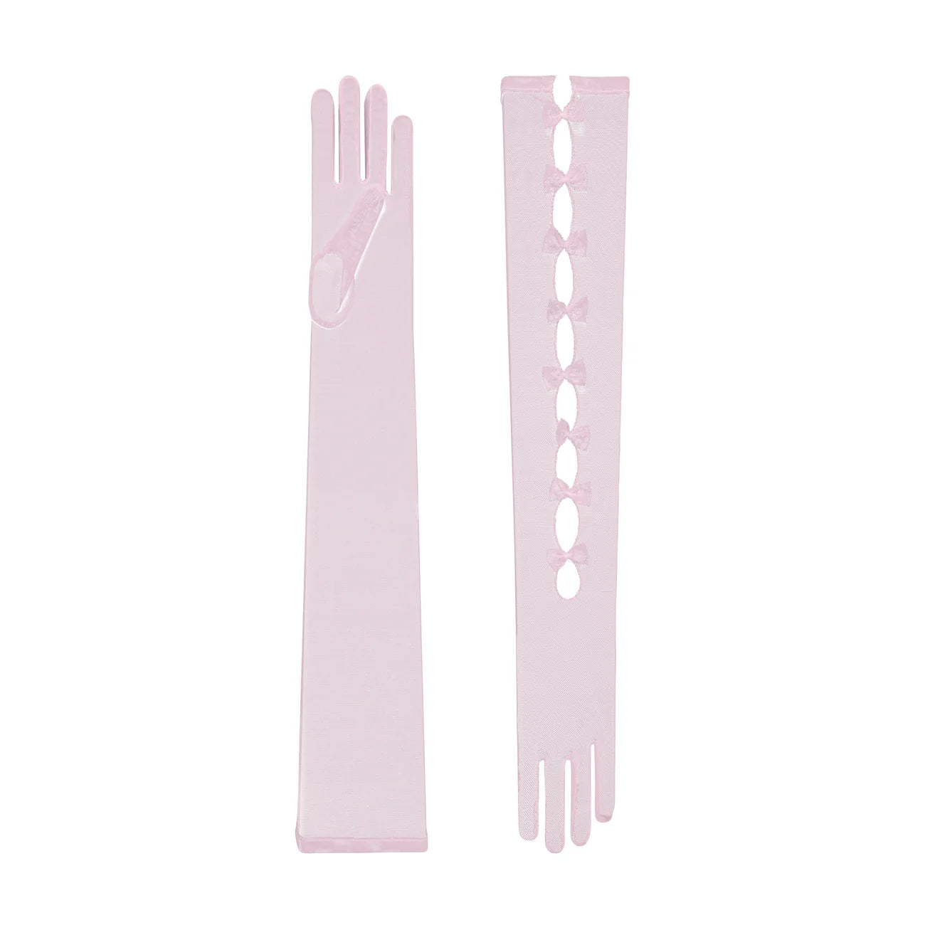 Cornelia James opera tulle bridal gloves with bow details