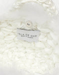 Load image into Gallery viewer, nest feather bridal handbag in white
