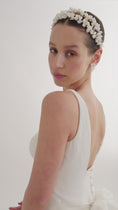 Load and play video in Gallery viewer, Elara Demi Halo Bridal Headband
